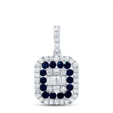1/3CTW-DIA ANA M 1/4CTW-RD-BS NAT GEM OCTAGON PENDANT